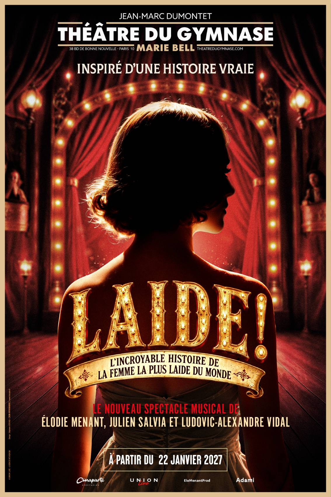 Affiche du spectacle musical Laide !